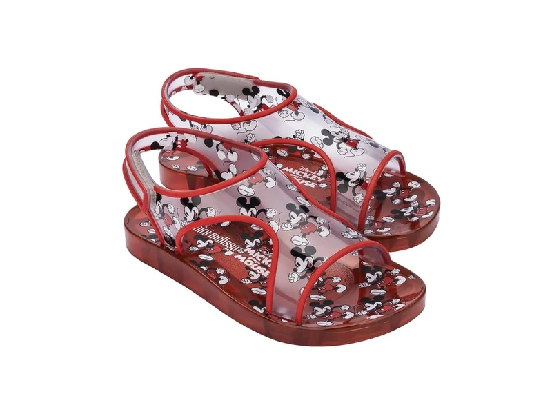 MELISSA Mini ACQUA + Mickey Mouse INF, Flat Sandals, Red, 33 EU, red, 14 UK