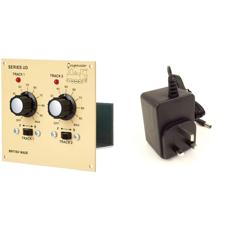 Gaugemaster GMC-UD Twin Track Panel Mounted Controller & GMC-WM3 Wall Mounted Transformer 16v UK Power Supply