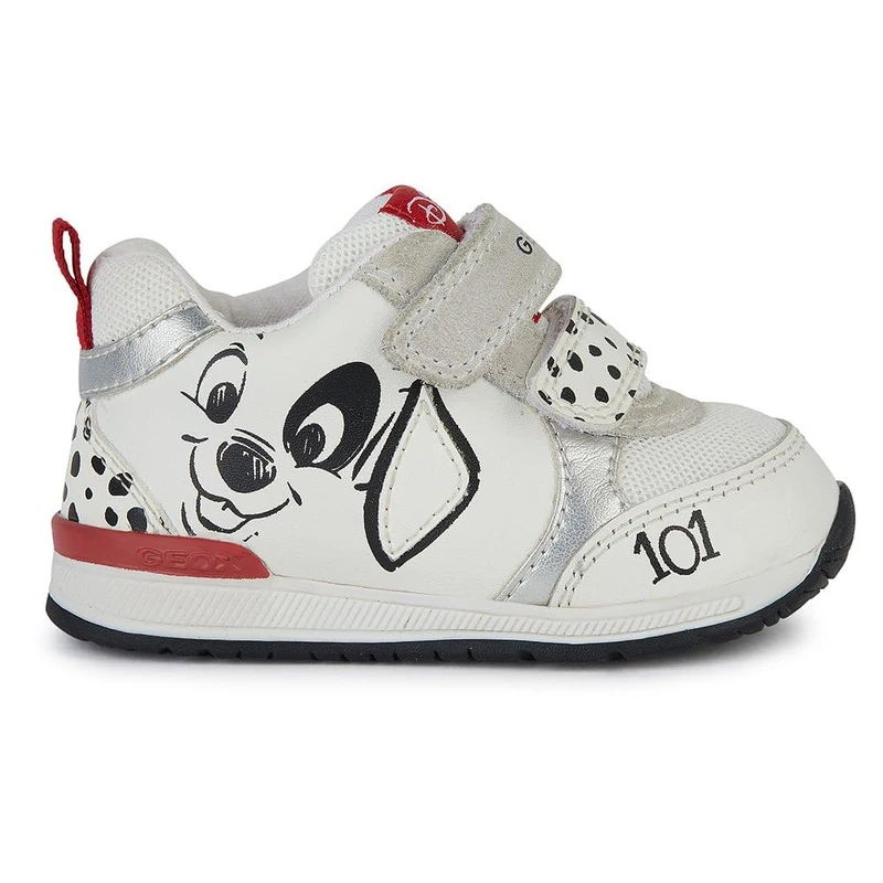 Geox Baby Girl B Rishon Girl B Trainers, White Red, 4.5 UK Child