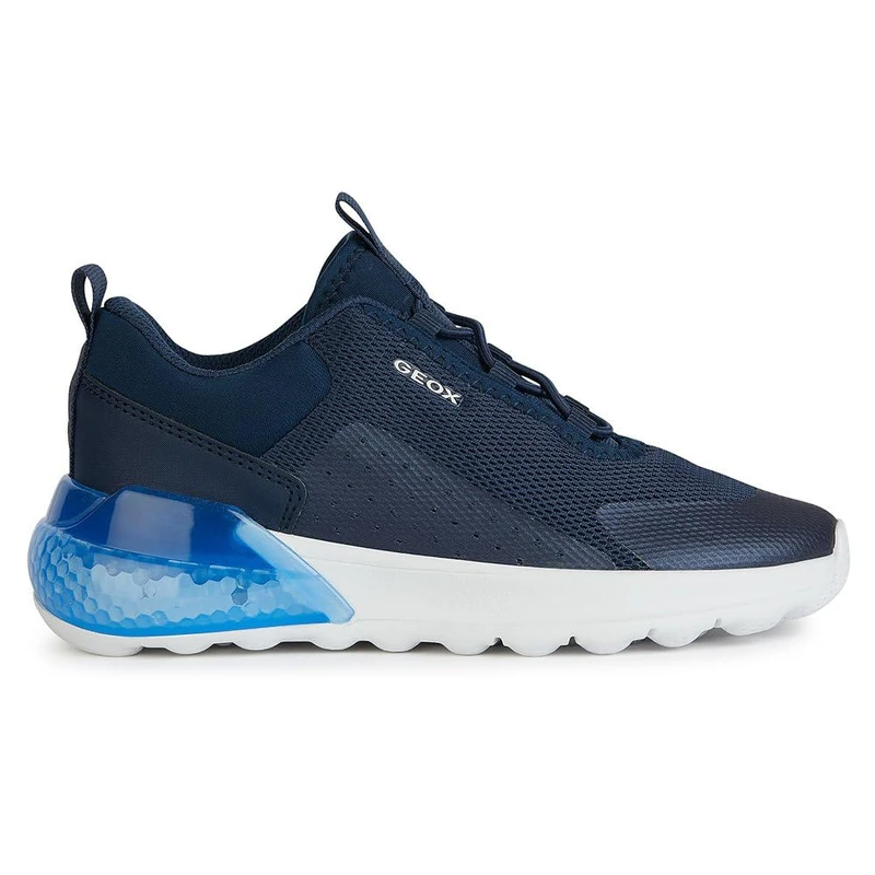 Geox Men's J Activart Illuminus Sneaker, Navy Blue, 5 UK
