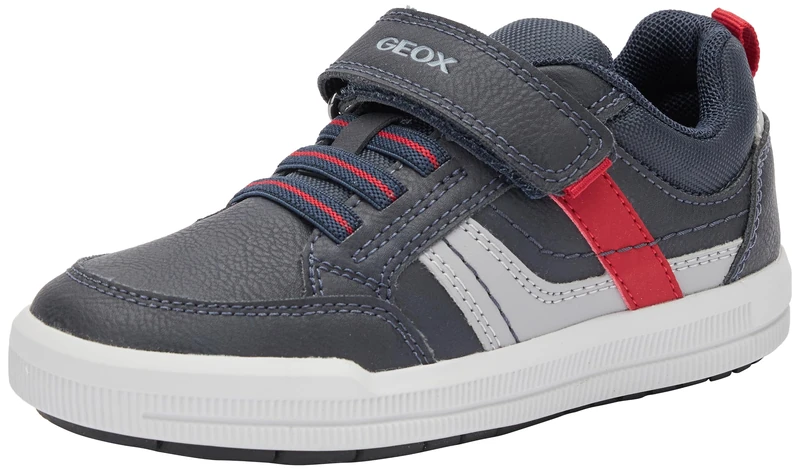 Geox J Arzach Boy A Sneaker, Navy red, 6.5 UK