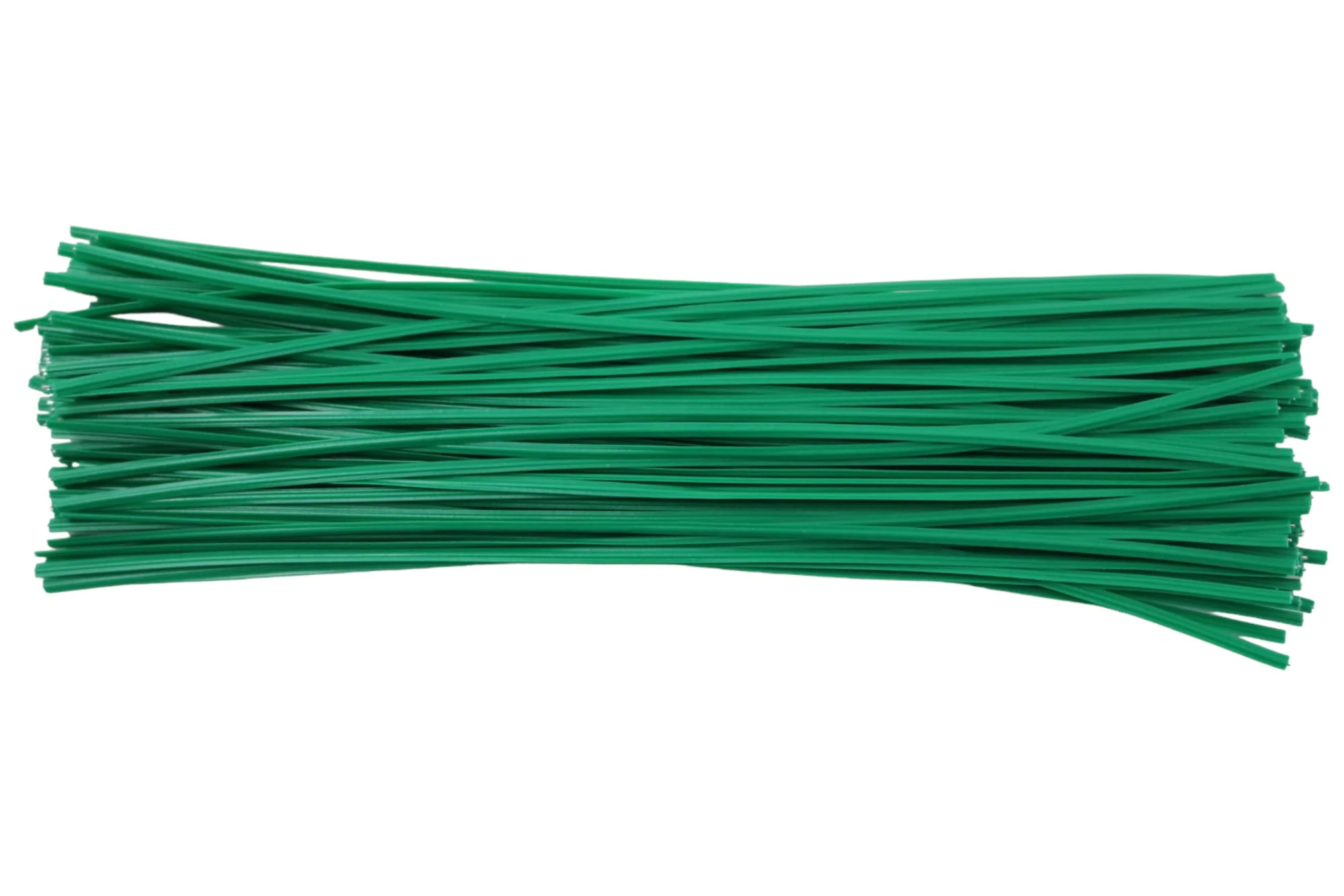 fiXte 100 x Garden Ties Flexible Twist Sticks Soft Plastic Coated Wire Plant Shrub Supports Green 6" Length