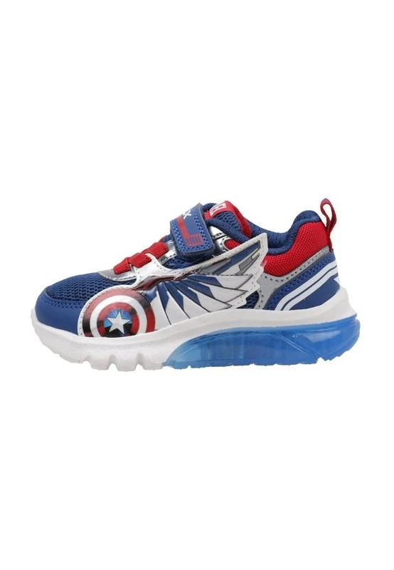 Geox Boys' J Ciberdron Boy Trainers, Blue Red, 7.5 UK