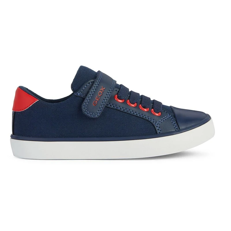 Geox J Gisli Boy B Sneaker, Navy red, 3 UK