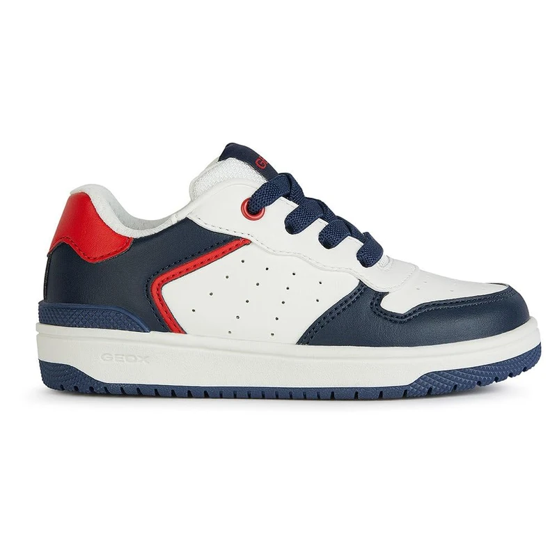 Geox Boy's J Washiba B Sneaker, White Navy, 13 UK Child