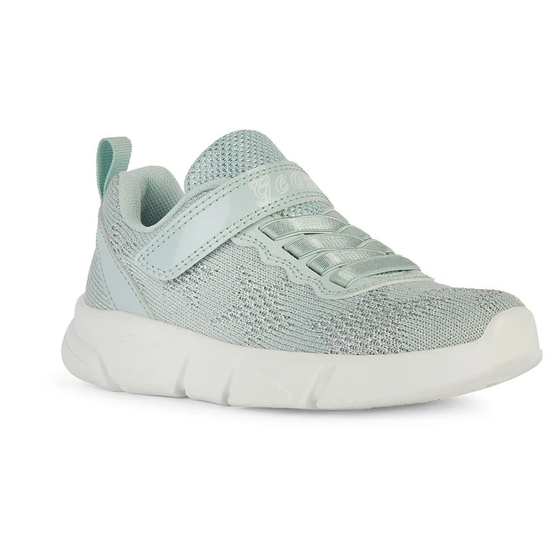 Geox Girls' J Aril Girl D Trainers, Lt Sage, 1.5 UK