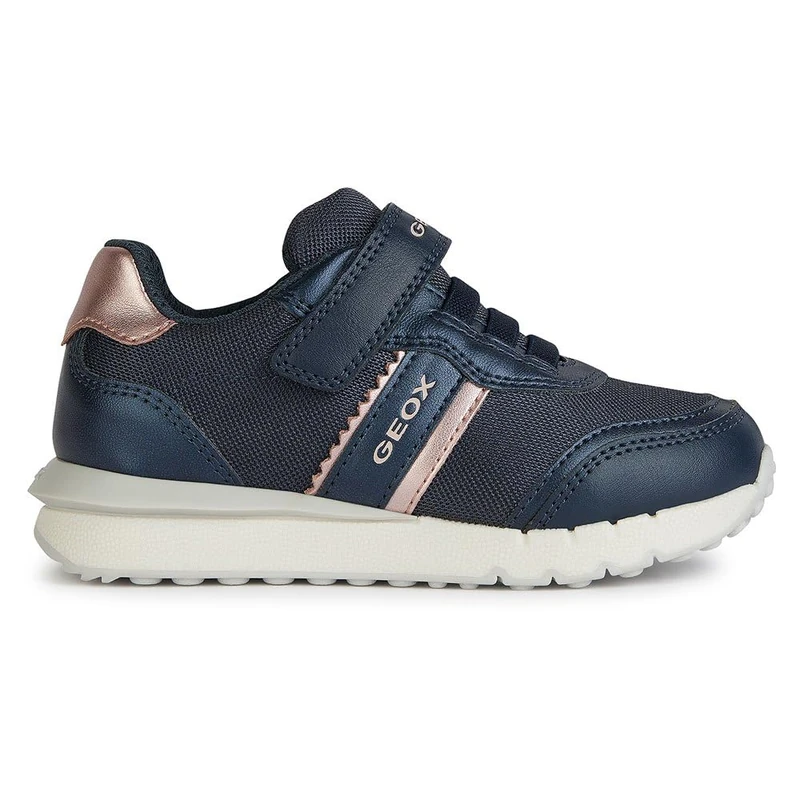 Geox Girls' J Fastics Girl B Trainers, Dk Navy Old Rose, 1 UK