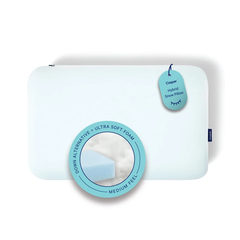 Casper Sleep Hybrid Snow, King Pillow, White