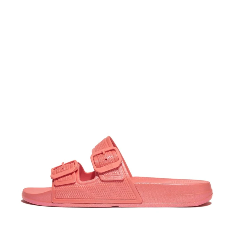 Fitflop iQUSHION PEARLIZED TWO-BAR BUCKLE SLIDES