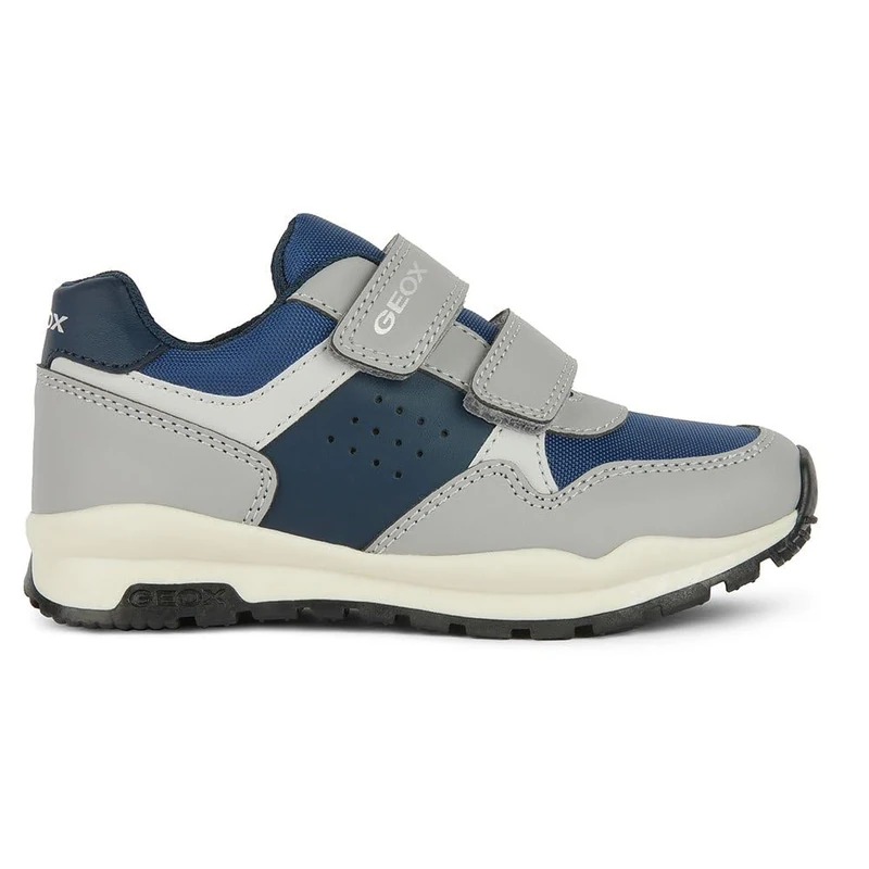 Geox Boys J Pavel Sneaker, Grey Navy, 5 UK