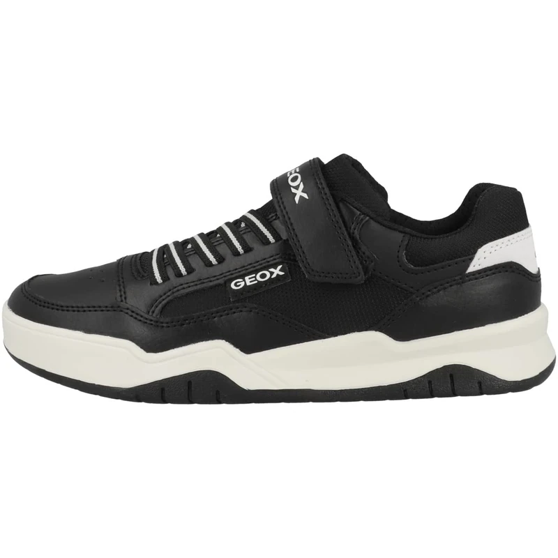 Geox J Perth Boy E Boys' Trainers, Black White, 10 UK
