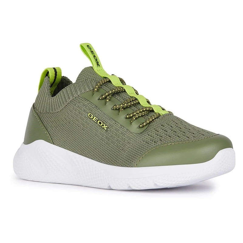 Geox J Sprintye Boy A Sneaker, Military Lime, 1.5 UK