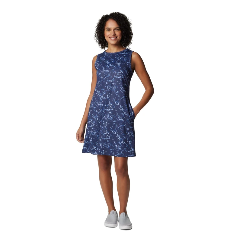 Columbia Women's Freezer Tank Dress, Nocturnal Winding Waters, Small