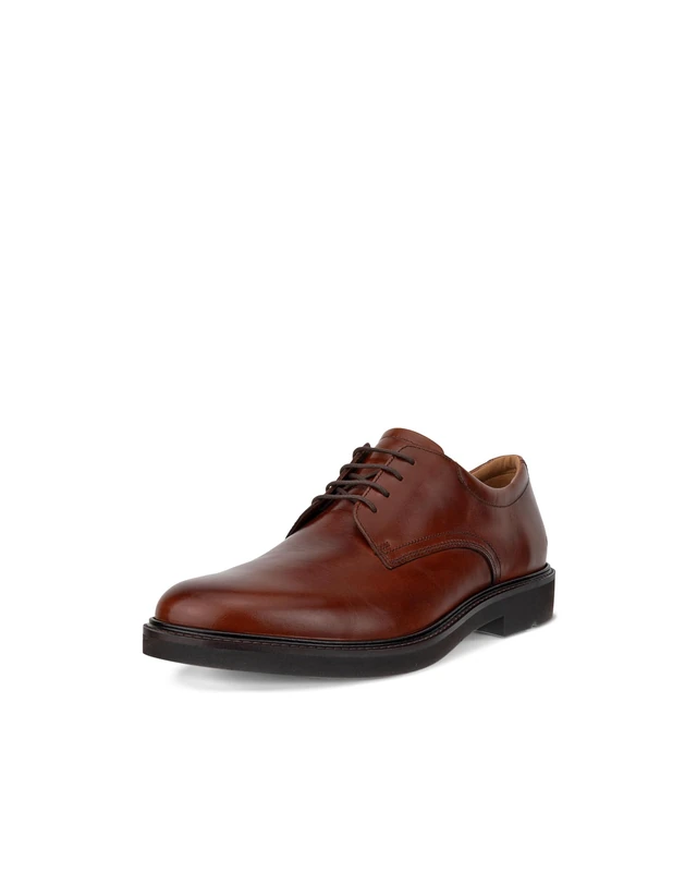 ECCO Men's London Plain Toe Tie Oxford, Cognac, 9/9.5 UK - Image 1