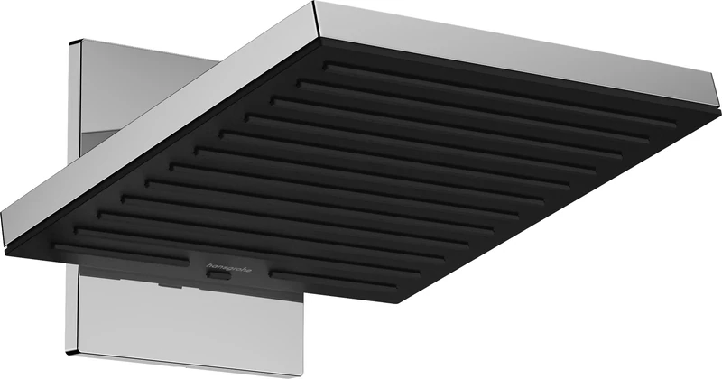 hansgrohe Pulsify E - Head Shower with Shower arm, Shower Head Square (260 x 260 mm), Rainfall Shower Head 2 Sprays for Wall mounting, Anti-limescale, Chrome, 24350000