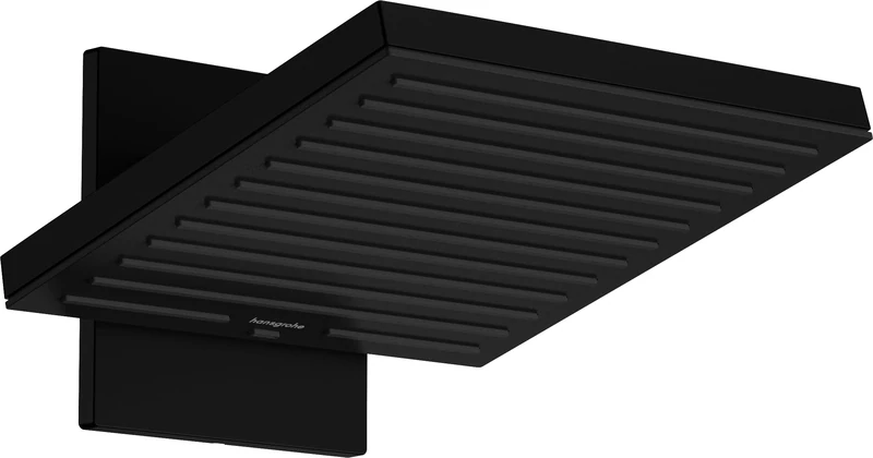 hansgrohe Pulsify E - Water-Saving Head Shower 8 l/m (Ecosmart) With Shower Arm, Shower Head Square (260X260Mm), Rainfall Shower Head 2 Sprays For Wall Mounting, Anti-Limescale, Matt Black, 24351670