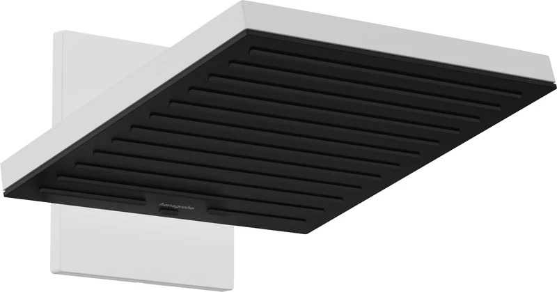 hansgrohe Pulsify E - Head Shower with Shower arm, Shower Head Square (260 x 260 mm), Rainfall Shower Head 2 Sprays for Wall mounting, Anti-limescale, matt White, 24350700