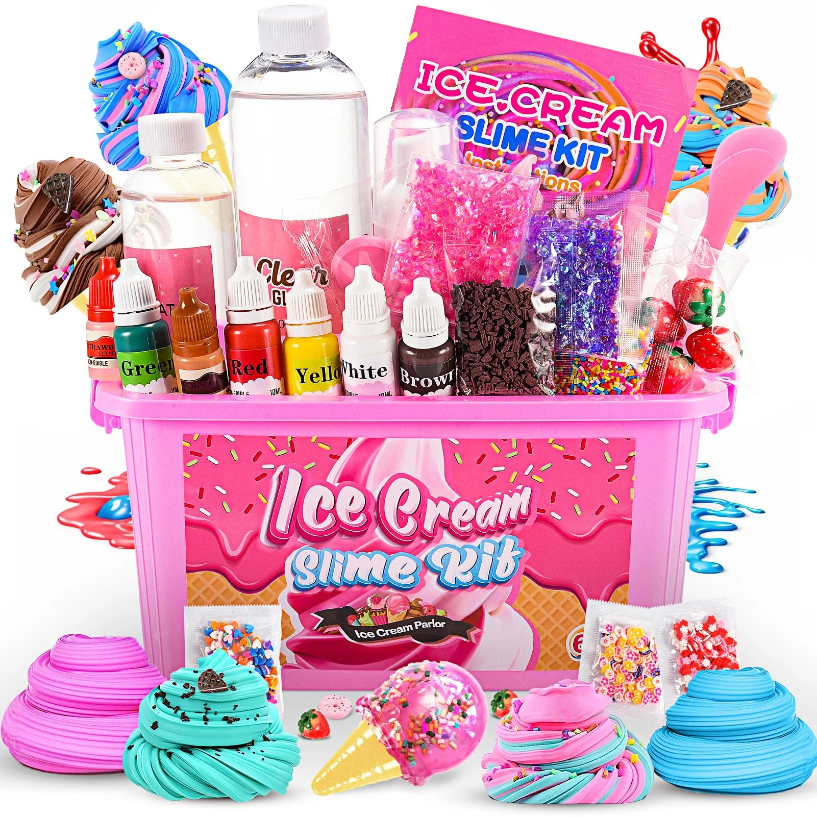 Veopoko Slime Kits for Kids - Ice Cream Slime Making Kit for Boys & Girls Aged 6-12