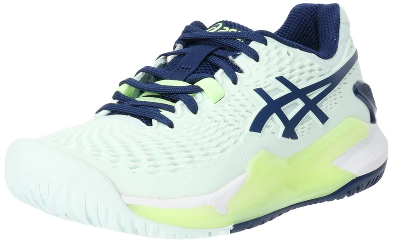 ASICS 1042A208-301 Gel-Resolution 9 Women Pale Mint/Blue Expanse UK 4