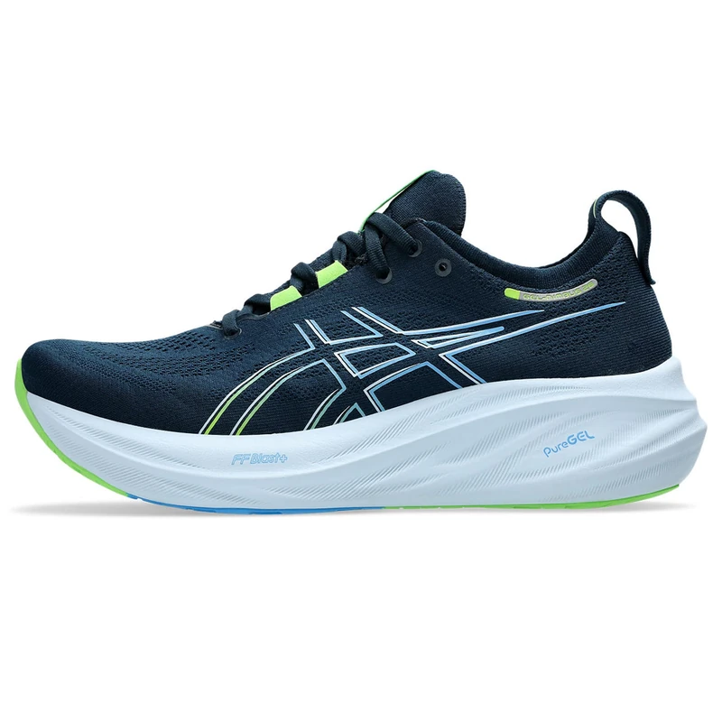 ASICS 1011B794-400 Gel-Nimbus 26 Men French Blue/Electric Lime UK 7