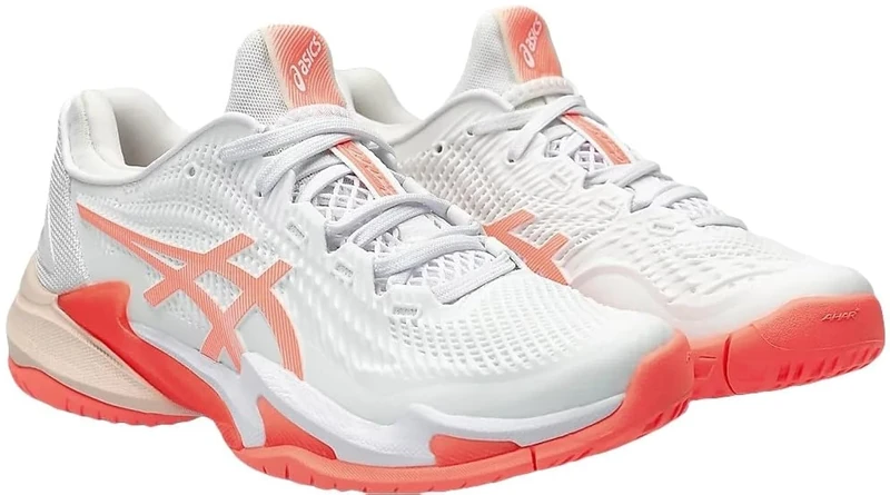 ASICS Women's Court FF 3 Sneaker, White/Sun Coral, 4.5 UK