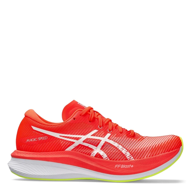 ASICS Women's Magic Speed 3 Sneaker, Sunrise RED/White, 4.5 UK