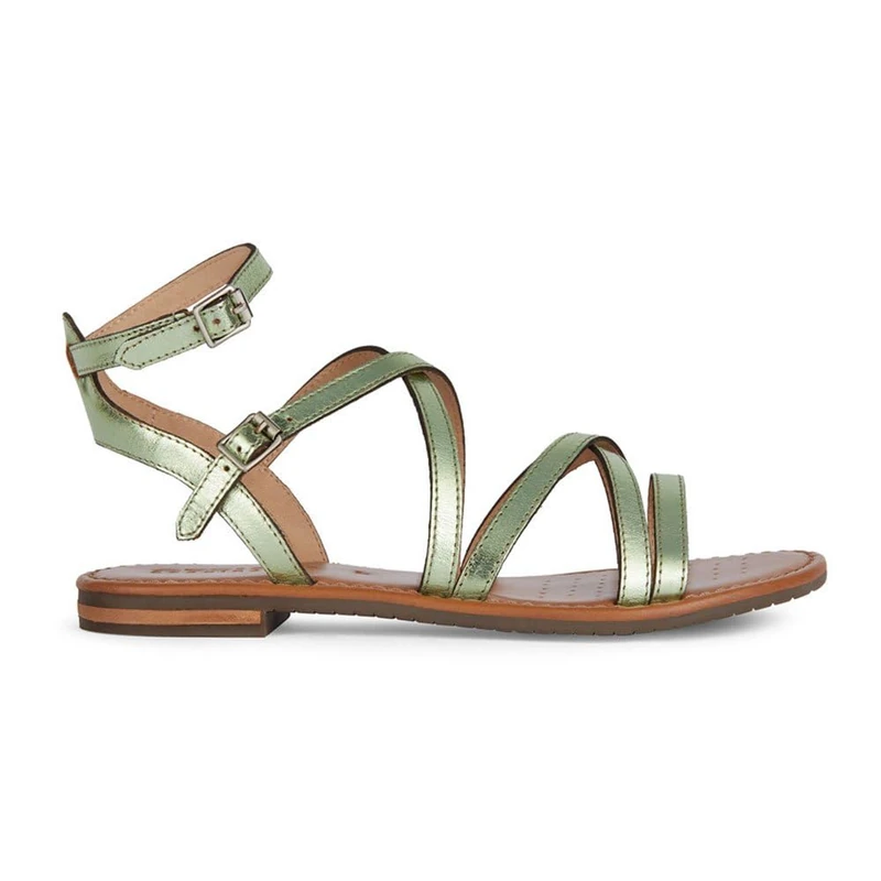 Geox Women's D Sozy S G Flat Sandals, Sage, 4 UK - Image 1