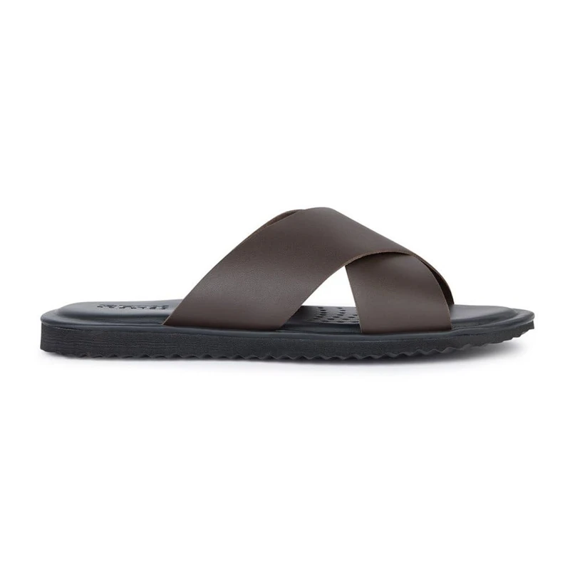 Geox Men's U Erice B Slide Sandal, coffee, 5.5 UK