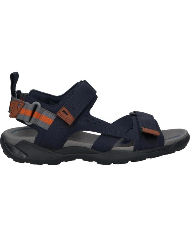 Geox Men's Uomo Strada CSport Sandal, navy, 8 UK