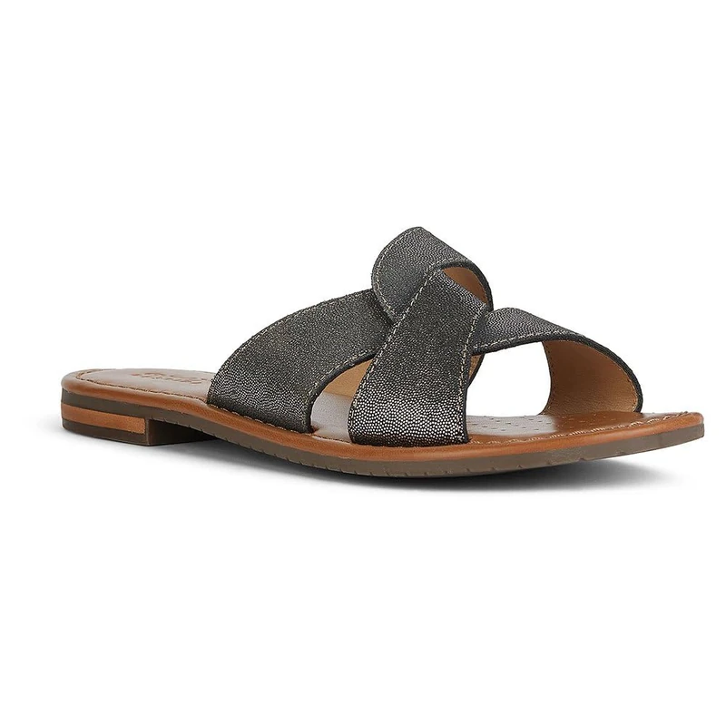Geox Girls' D Sozy Plus D Sandals, Gun, 6 UK - Image 1
