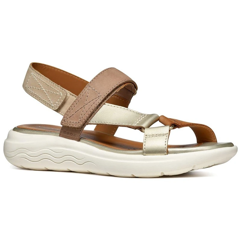 Geox D Spherica Ec5w A Sports Sandal, Sand Lt Gold, 2.5 UK