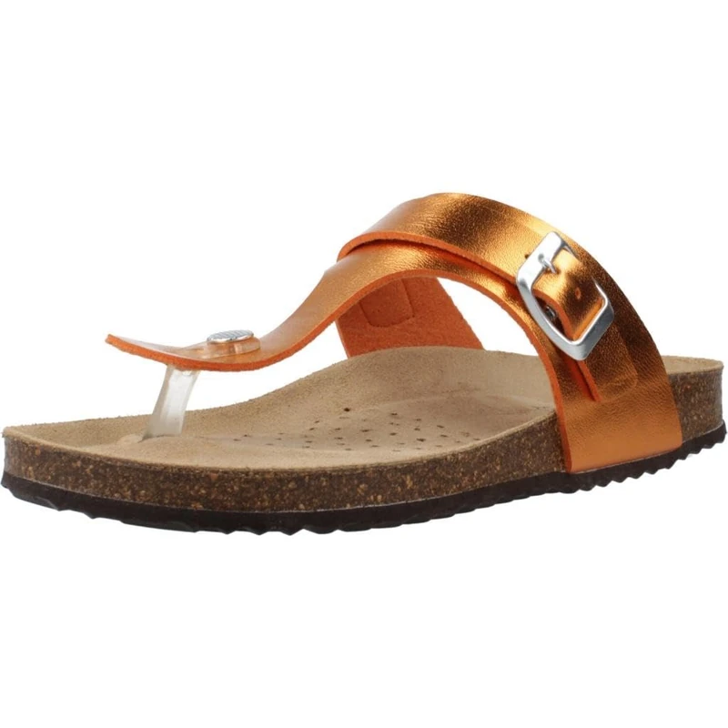 Geox Women's D Brionia K Flip Flop, Orange, 8 UK