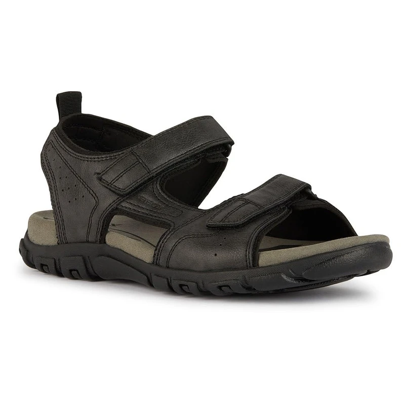 Geox Men's Uomo Strada B Sandal Sports, black, 5 UK