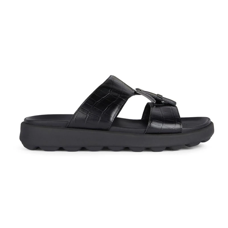 Geox Men's U Spherica Ec6 DSlide Sandal, black, 9 UK