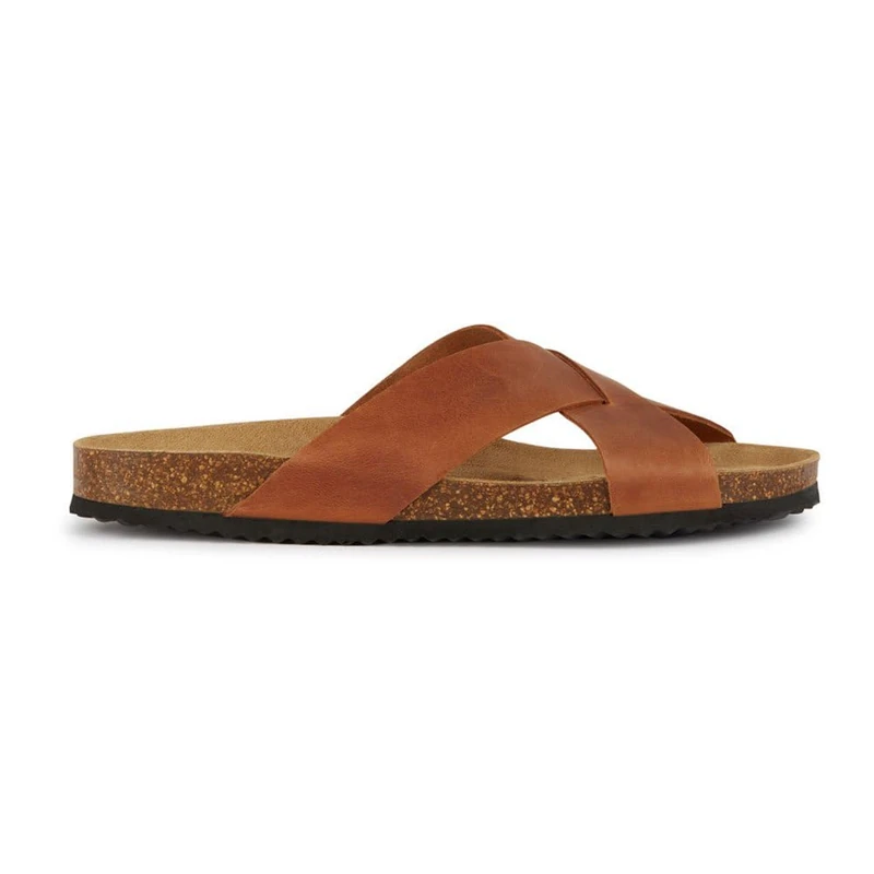Geox Boys' U Sandal Ghita DSlide Sandal, Light brown, 6.5 UK