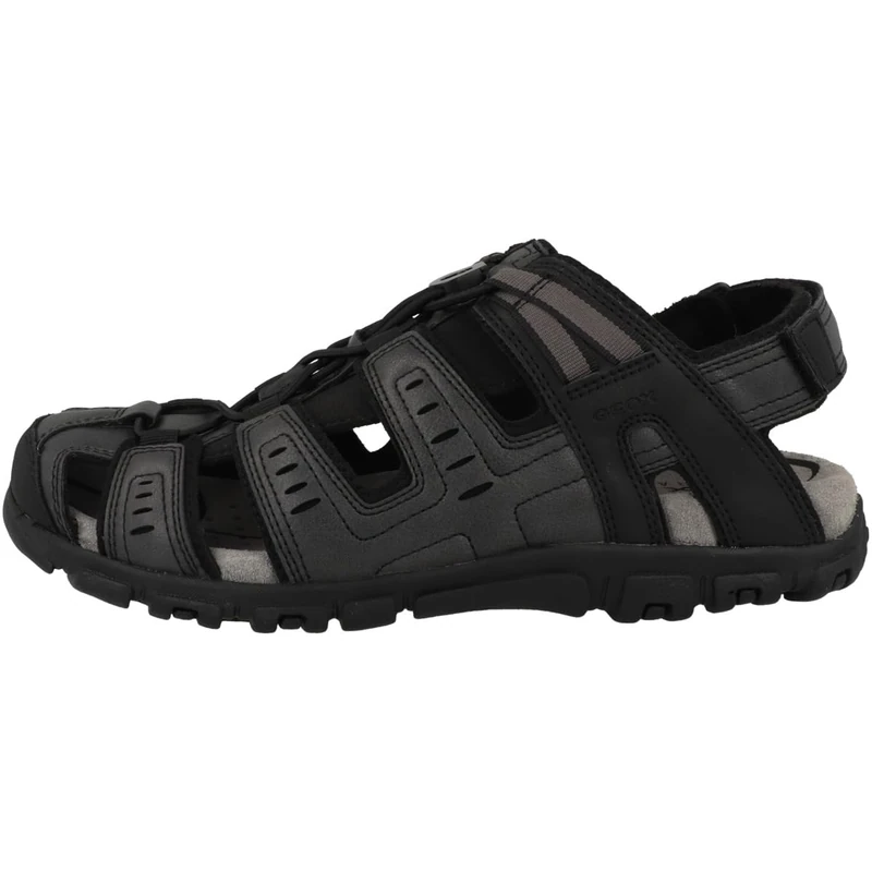 Geox Men's Uomo Strada C Sandal Sports, black, 9 UK