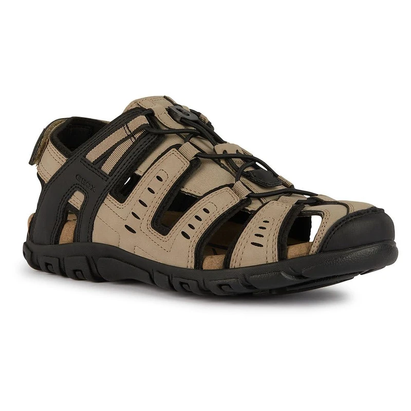 Geox Men's Uomo Strada C Sandal Sports, Lt Taupe, 10 UK