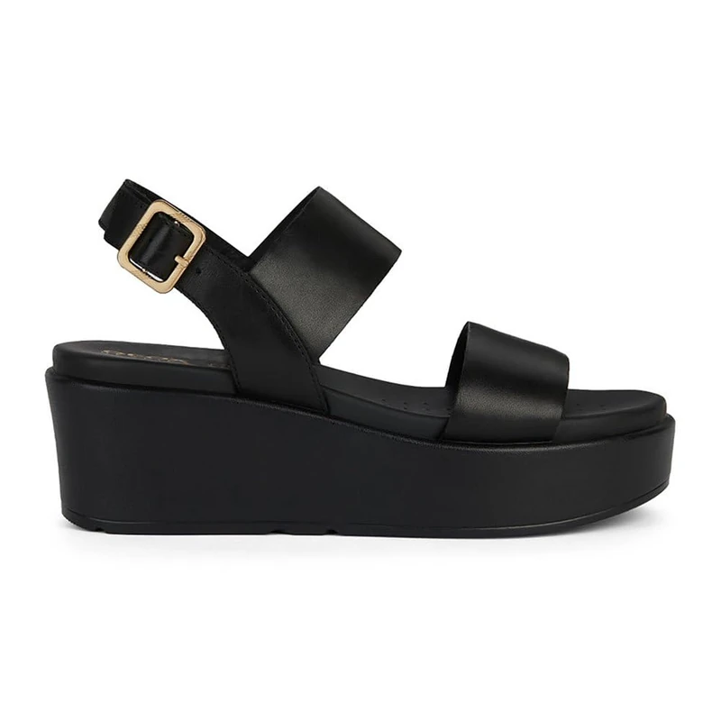 Geox Women's D Xand 2.2s A Wedge Sandal, black,7.5 UK