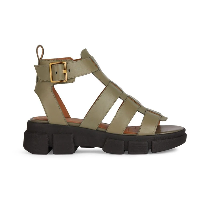 Geox Women's D Lisbona B Wedge Sandal, Sage, 5 UK