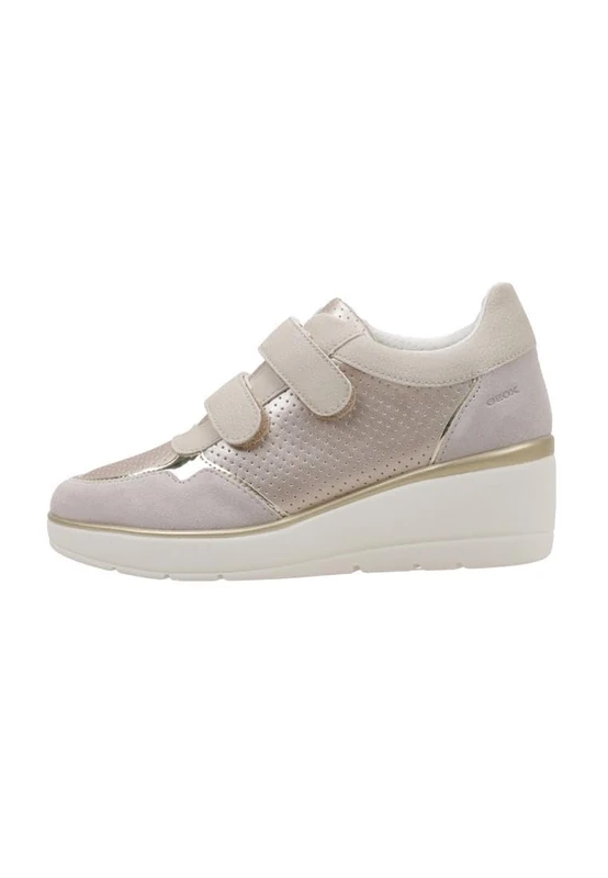 Geox Girls' D Ilde B Sneakers, lt Gold Beige, 41 EU