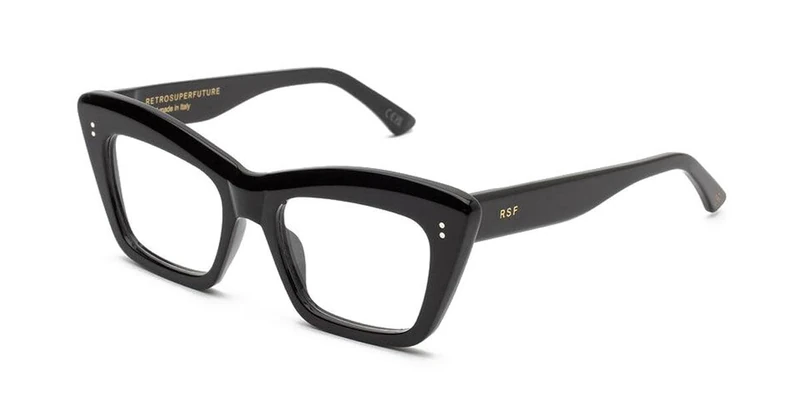Retro Super Future Number 107 Black Glasses, 54/19/145 Unisex Adults, Black - Image 1