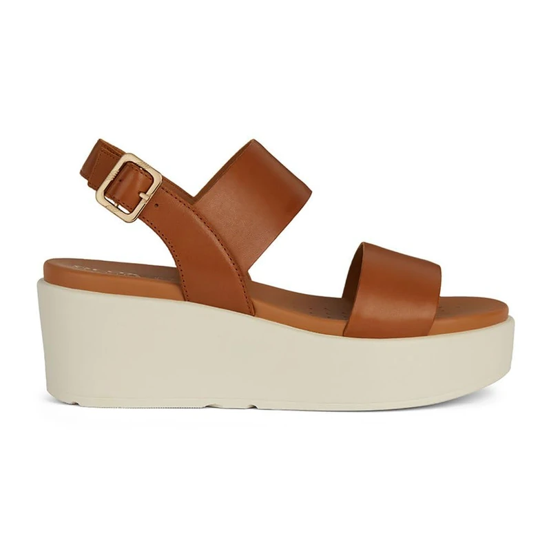 Geox D XAND 2.2S A Wedge Sandal, Ochre, Ochre, 6 UK