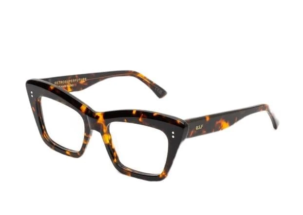 Retro Super Future Number 107 Burnt Havana Glasses, 54/19/145 Unisex Adults, Havana - Image 1
