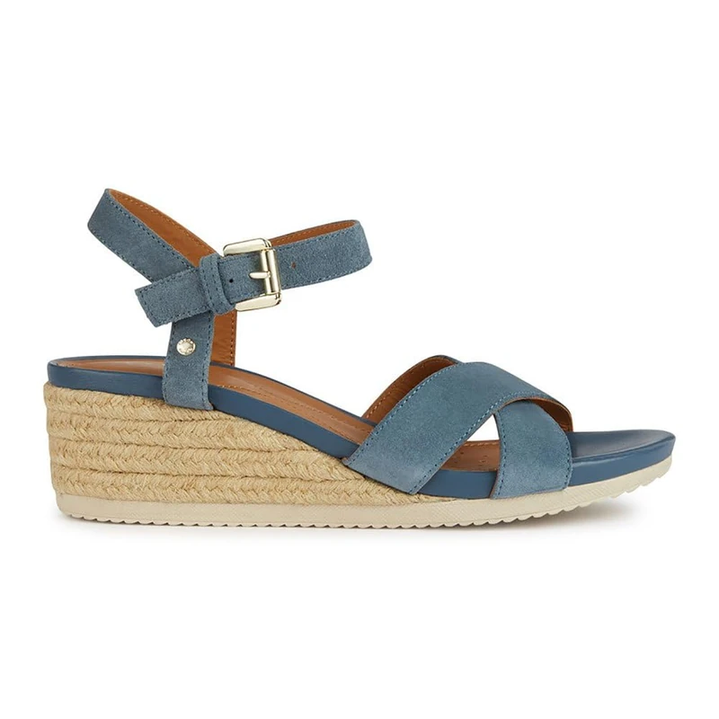 Geox Women's D Ischia Corda Sandals, Avio, 37.5 EU