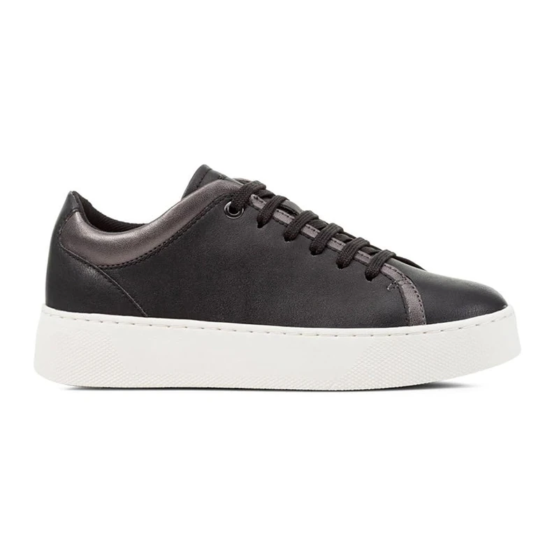 Geox Women's D Skyely A Trainers, Black Gun, 5 UK