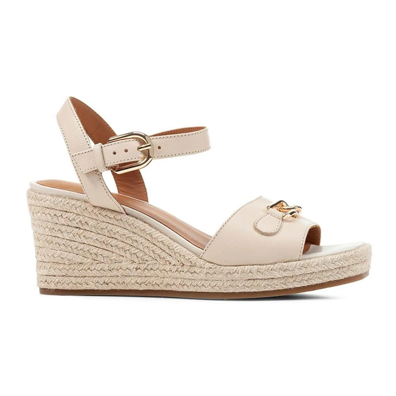 Geox Girls' D Panarea C Wedge Sandal, Lt Sand, 6 UK - Image 1