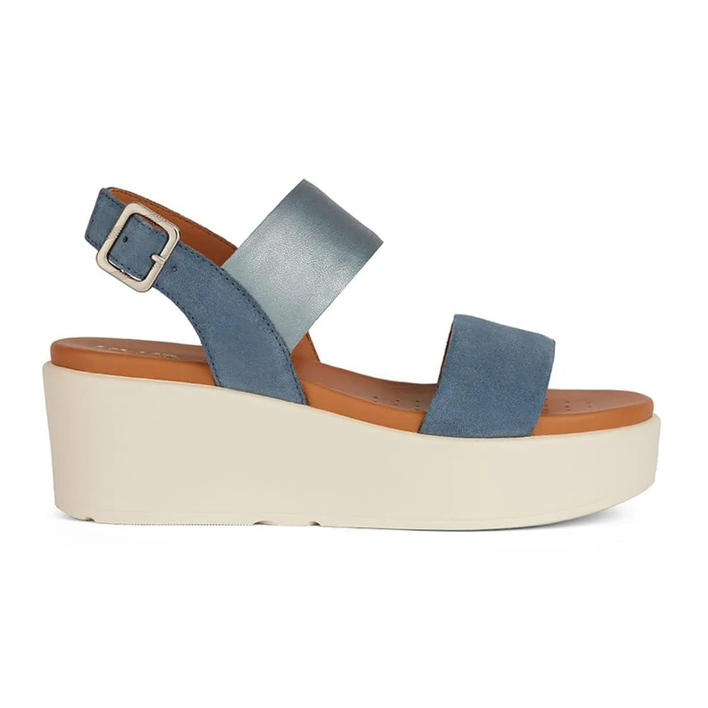 Geox Women's D Xand 2.2s A Wedge Sandal, Avio, 4 UK