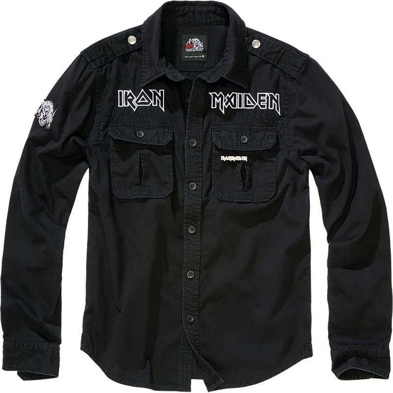 Brandit Maiden Vintage Shirt EDDI LS, color: black, size: 3XL