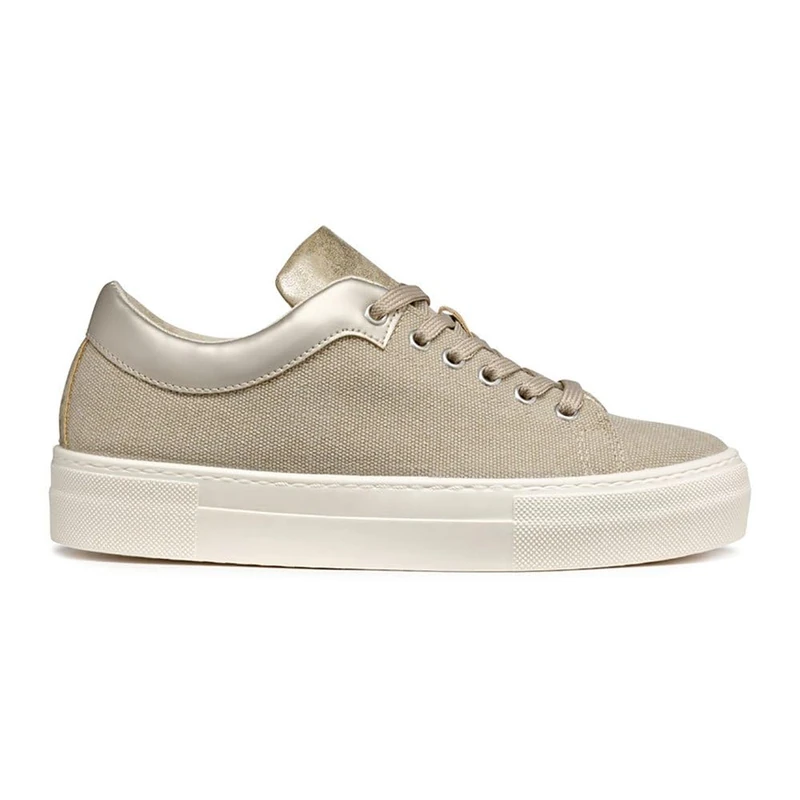 Geox Women's D Claudin A Trainers, Beige, 7.5 UK