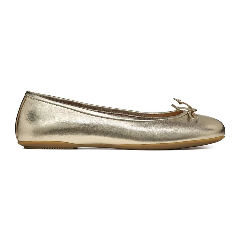 Geox Women's D Palmaria B Ballet Flat, Gold, 3 UK